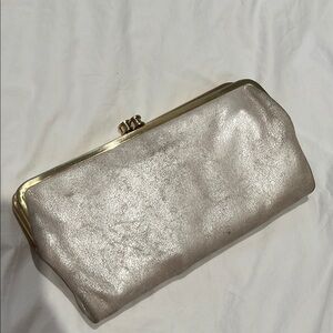 Elegant Silver and gold HOBO wallet Clutch